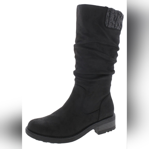 Life Stride Kaden Womens Velocity 2.0 Black Fabric Sweater Mid Calf Boot Size 10 - Picture 2 of 9